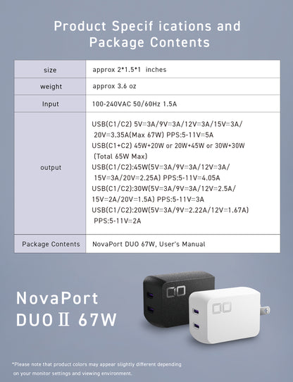 NovaPort DUOⅡ 67W2C