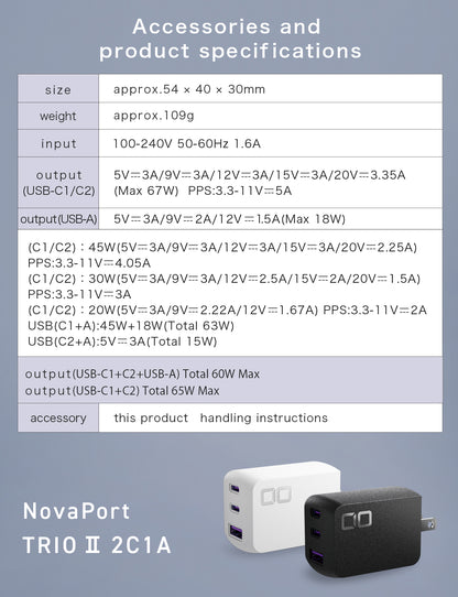 NovaPort TRIOⅡ 67W2C1A