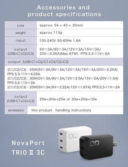 NovaPort TRIOⅡ 67W3C