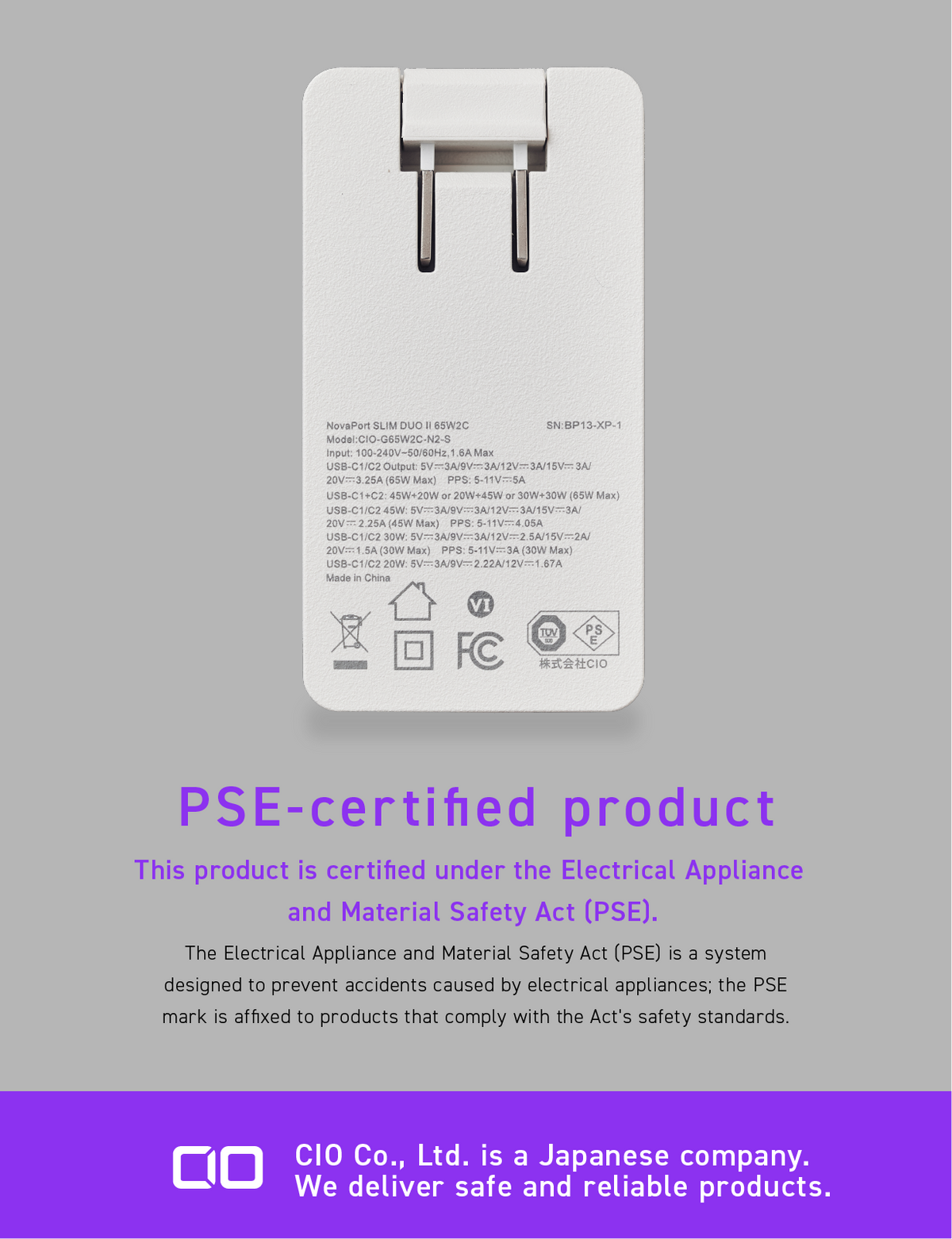 NovaPort SLIM DUO II 65W2C